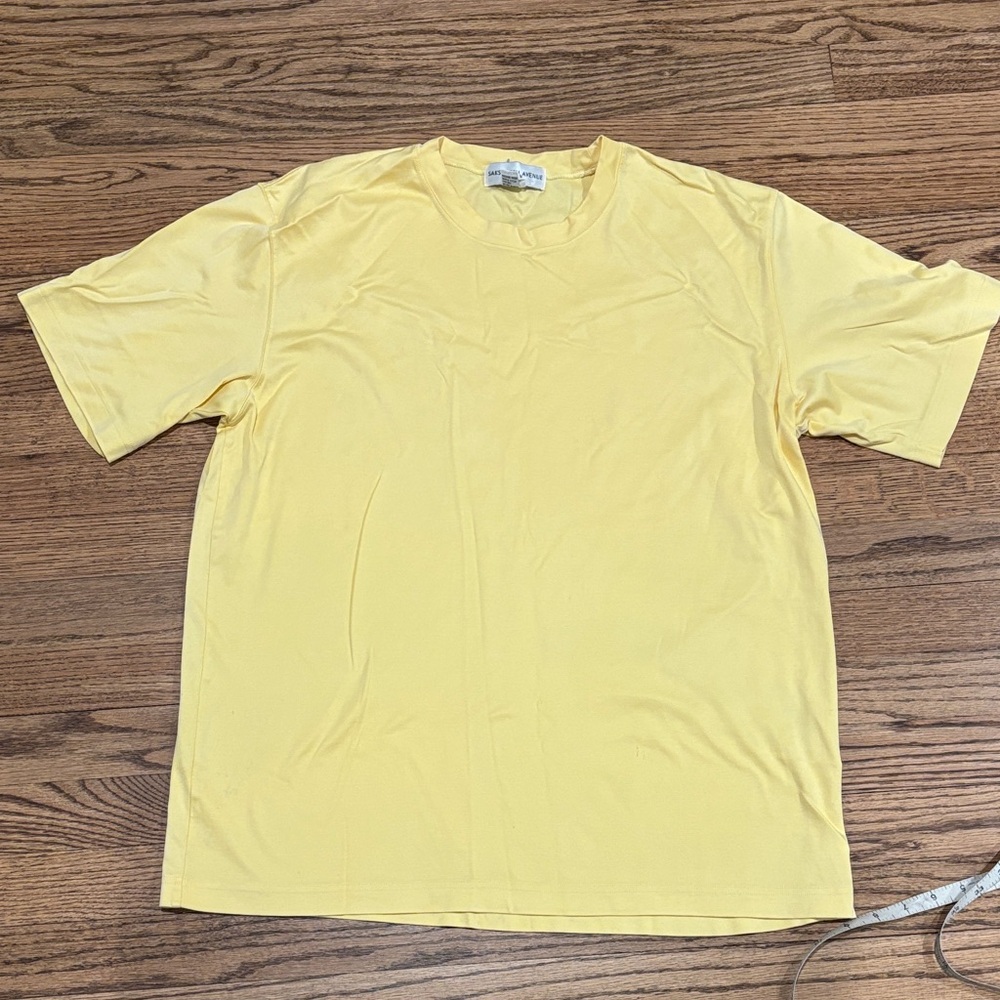 Saks Fifth Avenue Yellow Men's T-Shirt L
